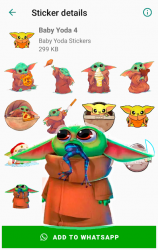 Screenshot 5 Baby Yoda Stickers for WhatsApp - WAStickerApps android