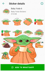 Screenshot 7 Baby Yoda Stickers for WhatsApp - WAStickerApps android