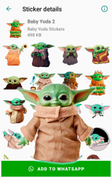 Screenshot 4 Baby Yoda Stickers for WhatsApp - WAStickerApps android