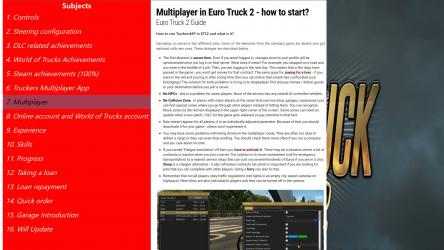 Captura 12 Guide for Euro Truck Simulator 2 Tips windows