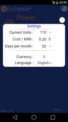 Captura 12 EvoEnergy - Electricity Cost Calculator Free android
