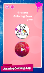 Captura de Pantalla 2 Glitter Dresses Coloring Book For Girls android