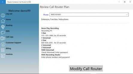 Screenshot 2 People Connector Call Router & SMS windows