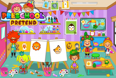 Screenshot 2 Pretend Preschool - Kids School Learning Games android