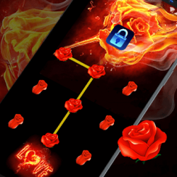 Image 1 (FREE) Fire Rose - App Lock Master Theme android