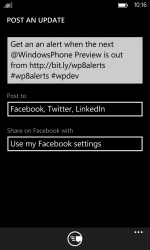 Captura de Pantalla 4 WP8 Preview Alerts windows