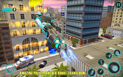 Screenshot 5 Flying Panther Robot Hero Game android