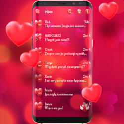 Captura 1 Tema de mensajero romántico android