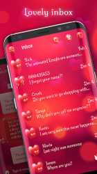 Screenshot 2 Tema de mensajero romántico android