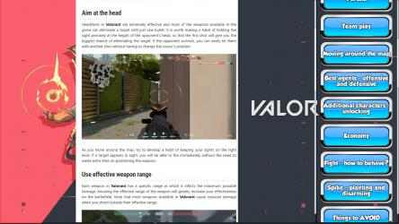 Screenshot 2 Valorant Game Guide windows