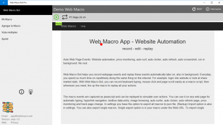 Captura 3 Web Macro Bot windows