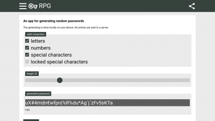 Captura de Pantalla 5 Random Password Generator (RPG) windows