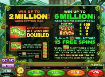 Captura 2 Cashapillar Free Casino Slot Machine windows
