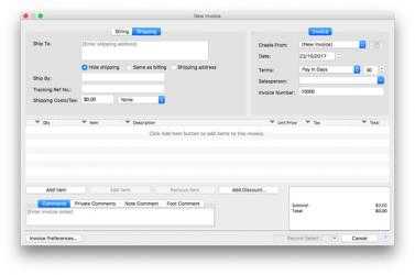 Captura 3 Express Invoice Professional for Mac mac