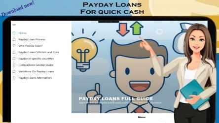 Screenshot 1 Payday Loans Guide: Cash advance, paycheck advance loan windows