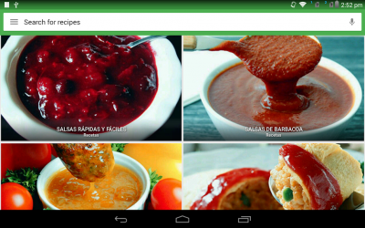 Captura de Pantalla 10 recetas de salsa gratis android