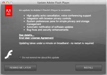Screenshot 1 Adobe Flash Player mac