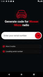 Image 2 Nissan Micra radio code unlock android