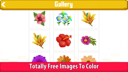 Capture 9 Flowers Color by Number - Pixel Art, Sandbox Coloring windows