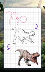 Captura de Pantalla 12 Cómo dibujar dinosaurios. Lecciones paso a paso android