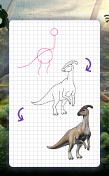 Captura de Pantalla 13 Cómo dibujar dinosaurios. Lecciones paso a paso android