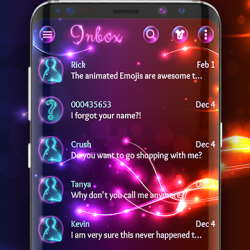 Captura 1 Tema SMS de luz neon android