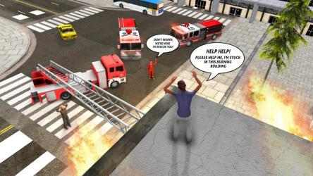 Captura 7 Rescate de la ciudad de bomberos: juegos de camion android
