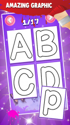 Screenshot 12 Alphabets Coloring book Glitter and Fireworks android