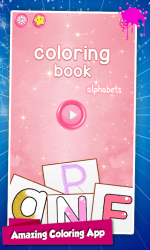 Captura 10 Alphabets Coloring book Glitter and Fireworks android