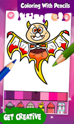 Captura de Pantalla 4 Halloween Coloring Drawing Pages Glitter android