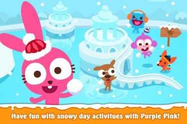 Screenshot 4 Purple Pink Snowy Day android