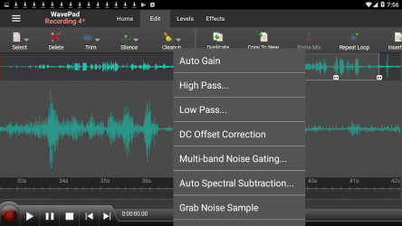 Screenshot 5 WavePad, editor de audio gratis android