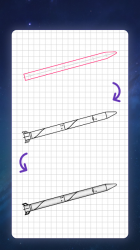 Screenshot 5 Cómo dibujar cohetes. Lecciones paso a paso android