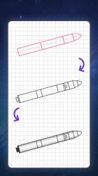Screenshot 6 Cómo dibujar cohetes. Lecciones paso a paso android