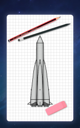 Screenshot 13 Cómo dibujar cohetes. Lecciones paso a paso android