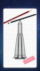 Capture 2 Cómo dibujar cohetes. Lecciones paso a paso android