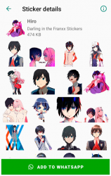 Captura 9 Darling in the Franxx Stickers for WhatsApp android