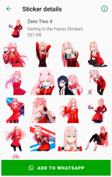 Captura 5 Darling in the Franxx Stickers for WhatsApp android