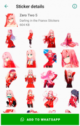 Screenshot 6 Darling in the Franxx Stickers for WhatsApp android