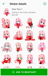 Captura 2 Darling in the Franxx Stickers for WhatsApp android
