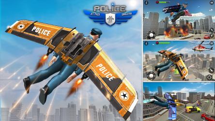 Screenshot 5 Flying Jetpack Héro Crime Urbe android