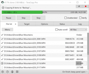 Screenshot 2 TeraCopy windows