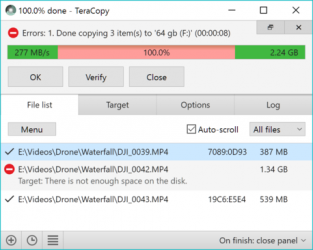 Screenshot 1 TeraCopy windows
