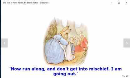 Captura de Pantalla 8 The Tale of Peter Rabbit, by Beatrix Potter - Slideshow windows