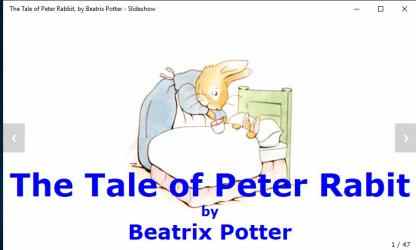 Capture 5 The Tale of Peter Rabbit, by Beatrix Potter - Slideshow windows