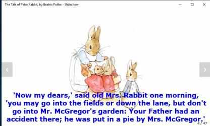 Captura de Pantalla 7 The Tale of Peter Rabbit, by Beatrix Potter - Slideshow windows