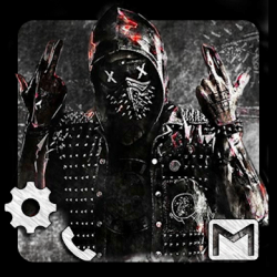 Screenshot 1 Lanzador HDBlack, Mask, Man tema android