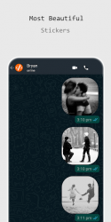 Captura de Pantalla 4 Romantic Stickers for WhatsApp - WAStickerApps android
