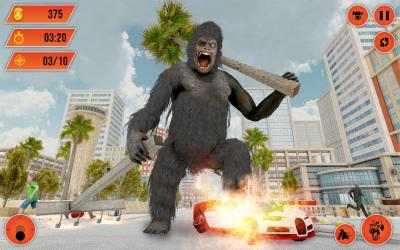 Screenshot 9 Gorila Ciudad Rampage: Juego de ataque de animales android
