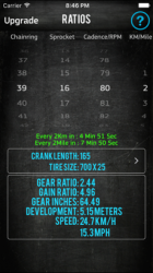 Screenshot 1 Bike Gear Calculator GearRatio iphone